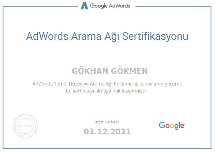 adwords arama agi sertifikasi